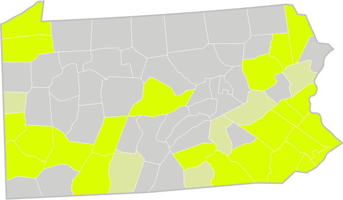 Pennsylvania Pardon Project Map